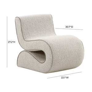 TOV Sienna Grey Boucle Chair furniture TOV-S68534
