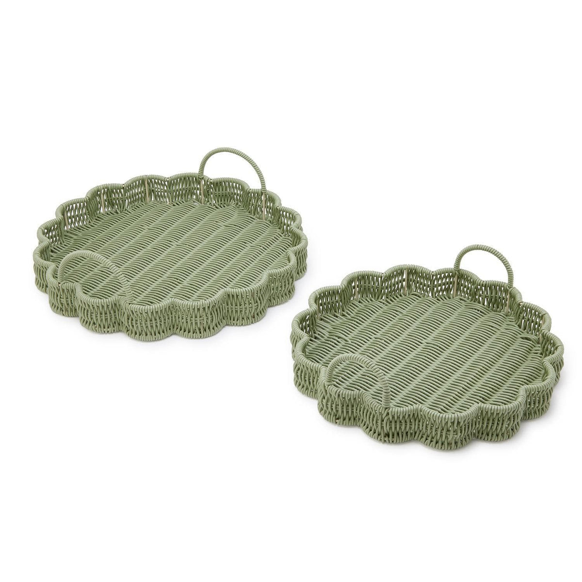 Tozai All Weather Wicker Round Serving Tray Serving Trays