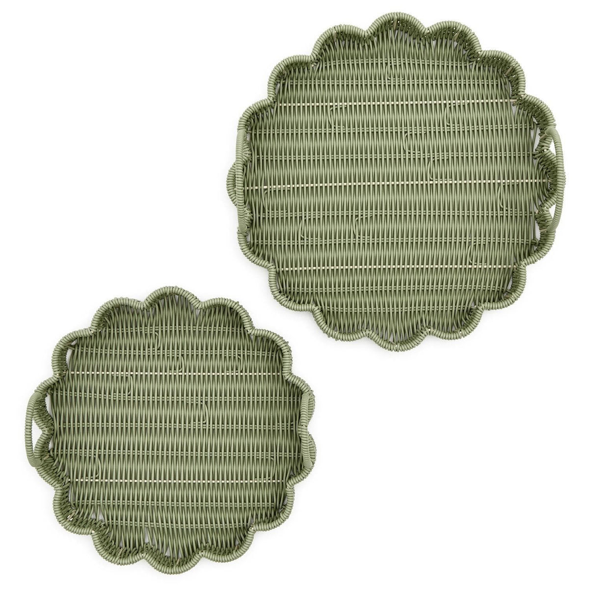 Tozai All Weather Wicker Round Serving Tray Serving Trays