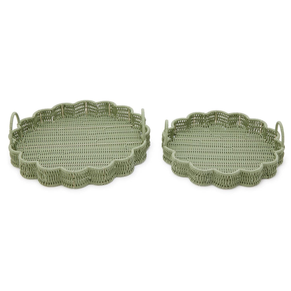 Tozai All Weather Wicker Round Serving Tray Serving Trays