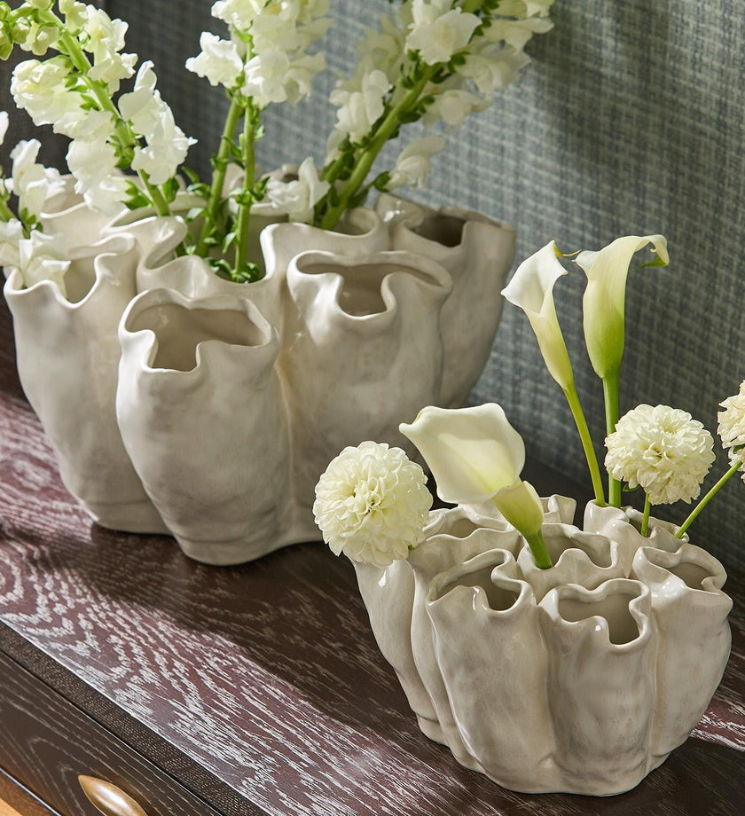 Banyan White Ceramic Vase - secondary