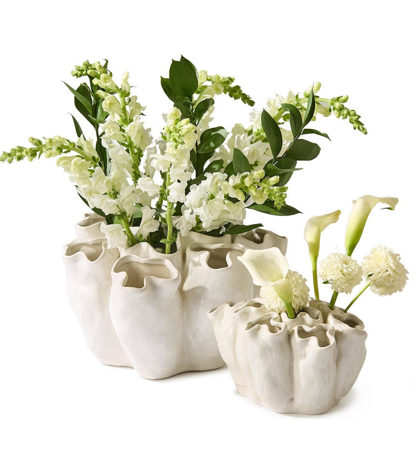 Banyan White Ceramic Vase