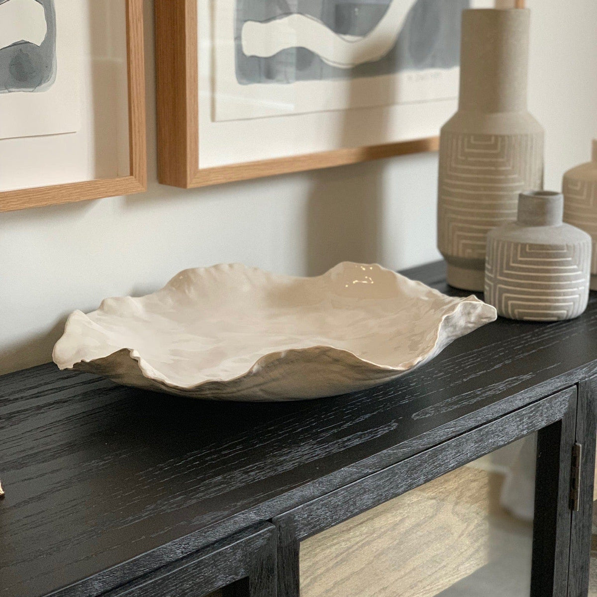 Tozai Ceramic White Wavy Bowl Bowls