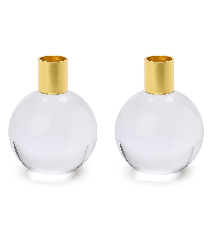 Color Pop Clear Taper Candlestick Candleholders