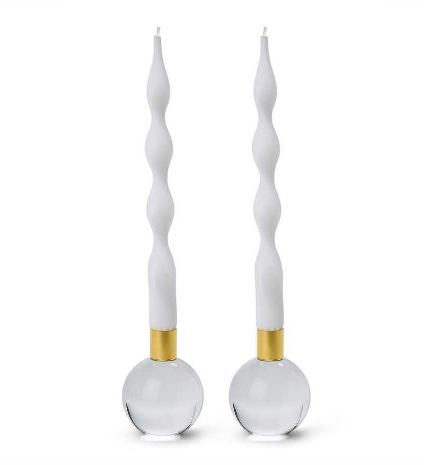 Color Pop Clear Taper Candlestick Candleholders - secondary