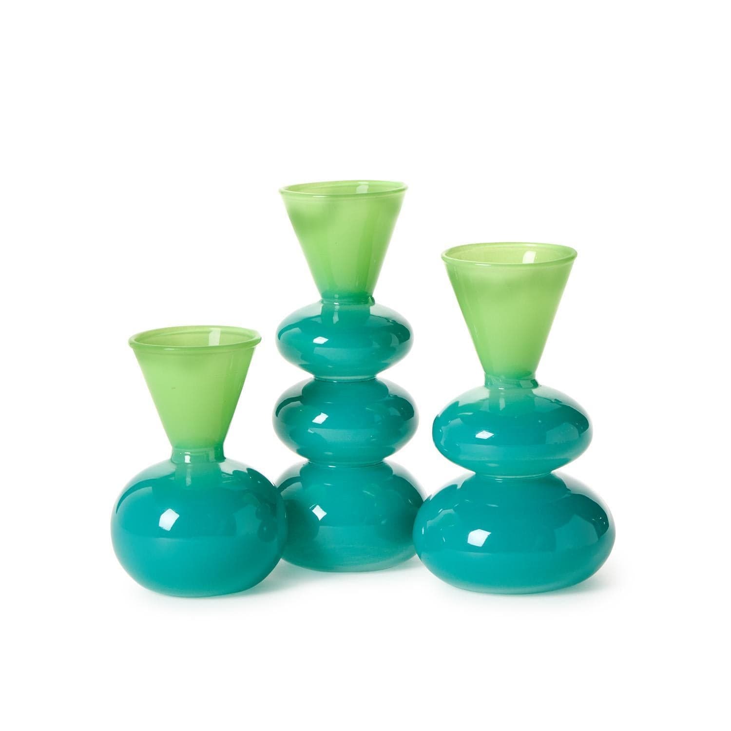 Colorito Glass Aqua/Verde Vases – Megan Molten
