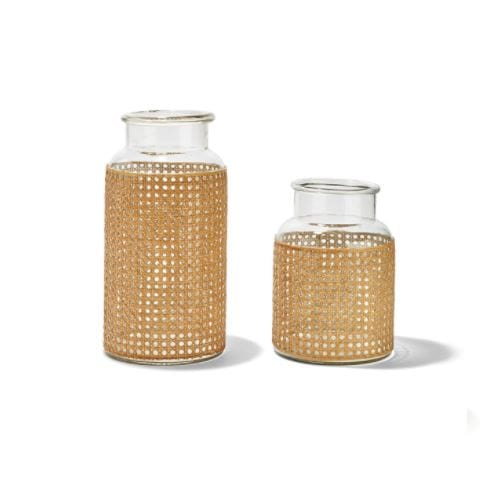 Tozai Crafted Cane Jars Vases