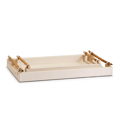 Tozai Cream & Bamboo Tray Decorative Trays
