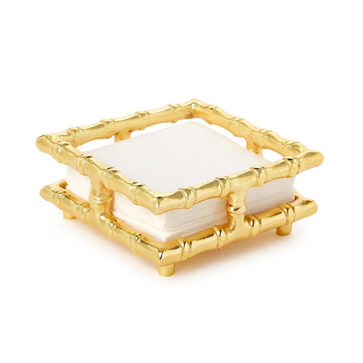 Tozai Gold Bamboo Cocktail Napkin Holder Napkin Holders 55315