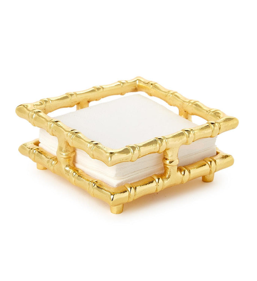 Gold Bamboo Cocktail Napkin Holder