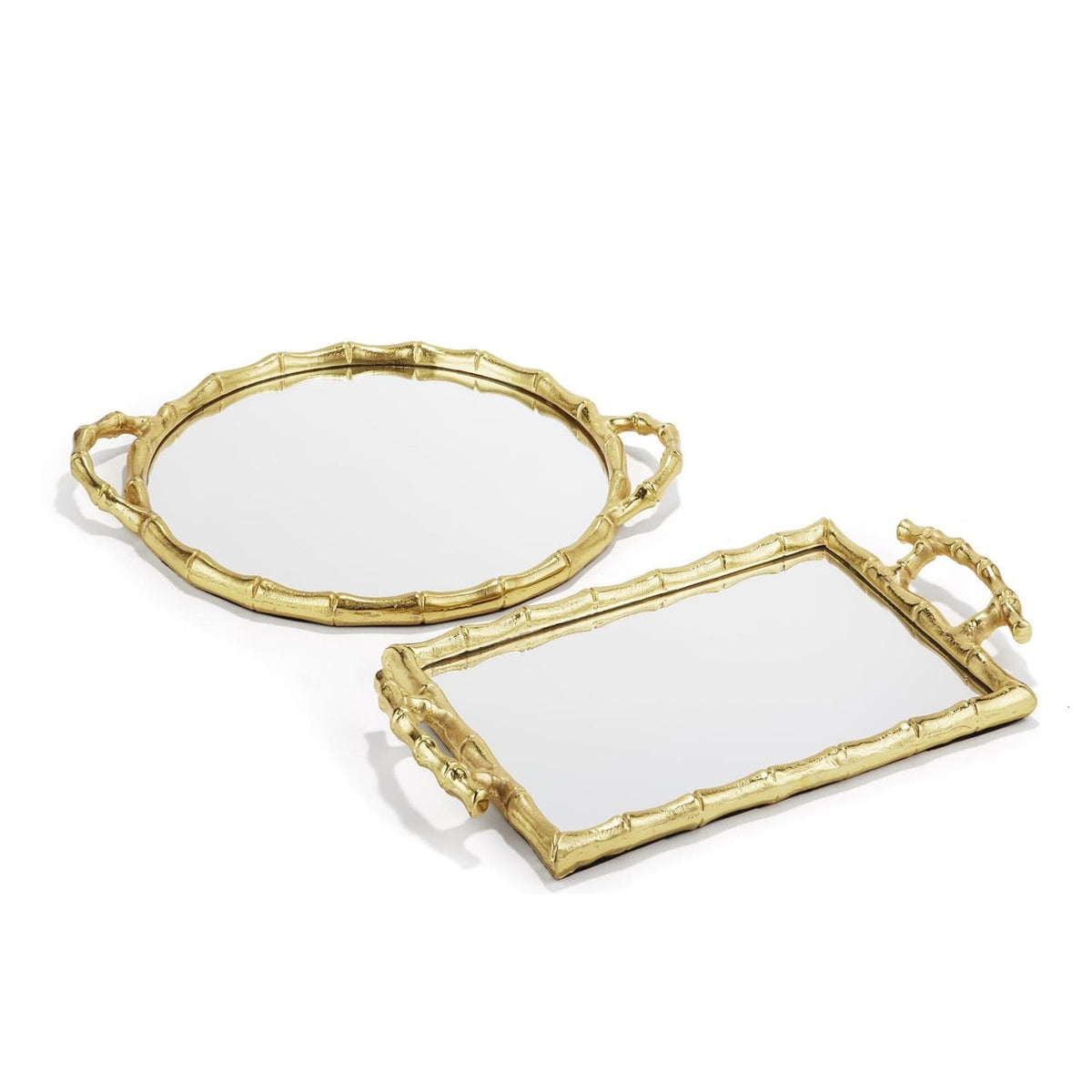 Tozai Golden Bamboo Mirror Decorative Tray Decorative Trays