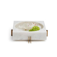 Tozai Gramercy Square Marble Tray with Stand Decorative Trays PMS006