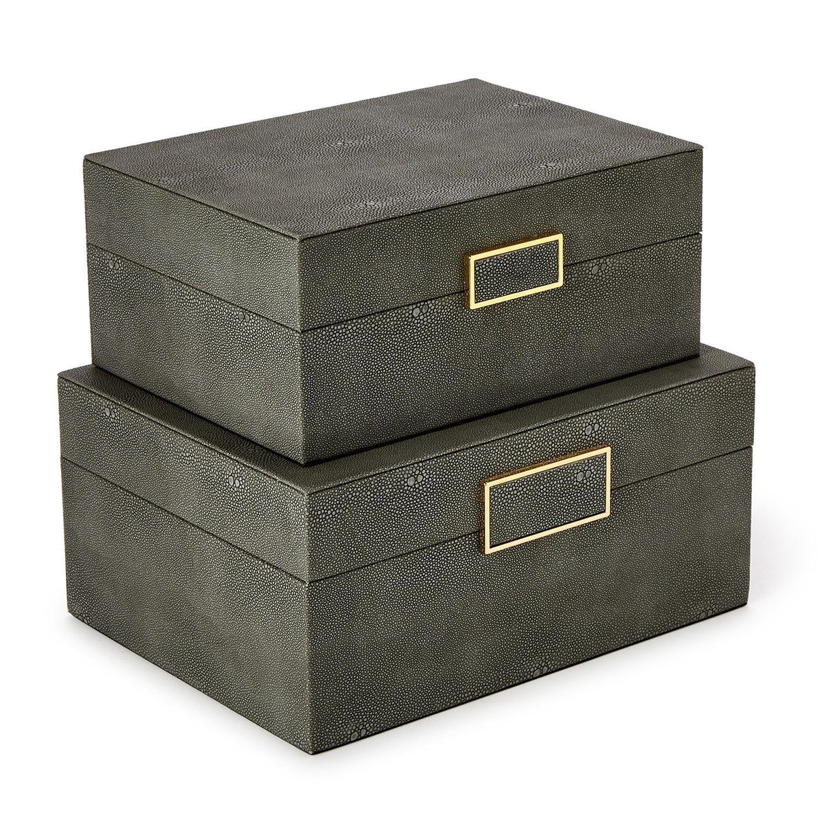 Tozai Grey Shagreen Decorative Boxes Decorative Boxes