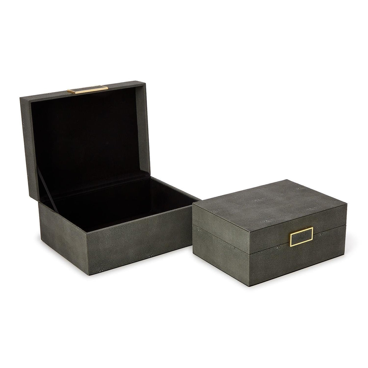 Tozai Grey Shagreen Decorative Boxes Decorative Boxes