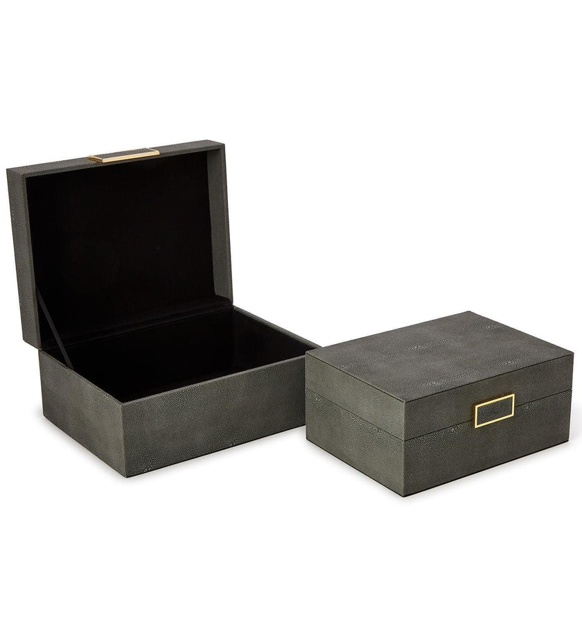Grey Shagreen Decorative Boxes - secondary