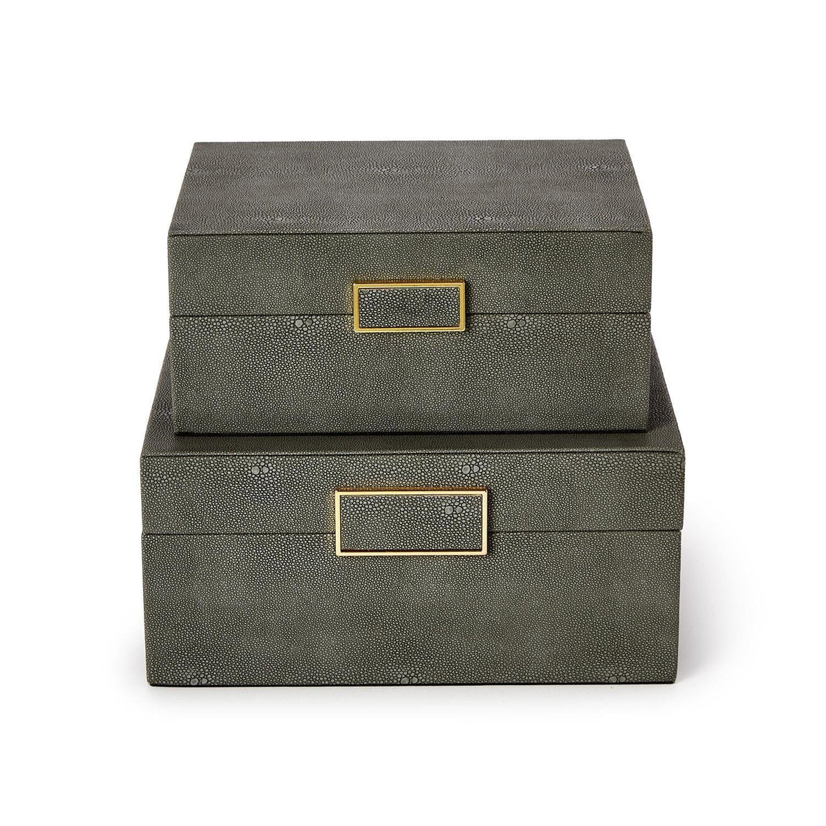 Tozai Grey Shagreen Decorative Boxes Decorative Boxes