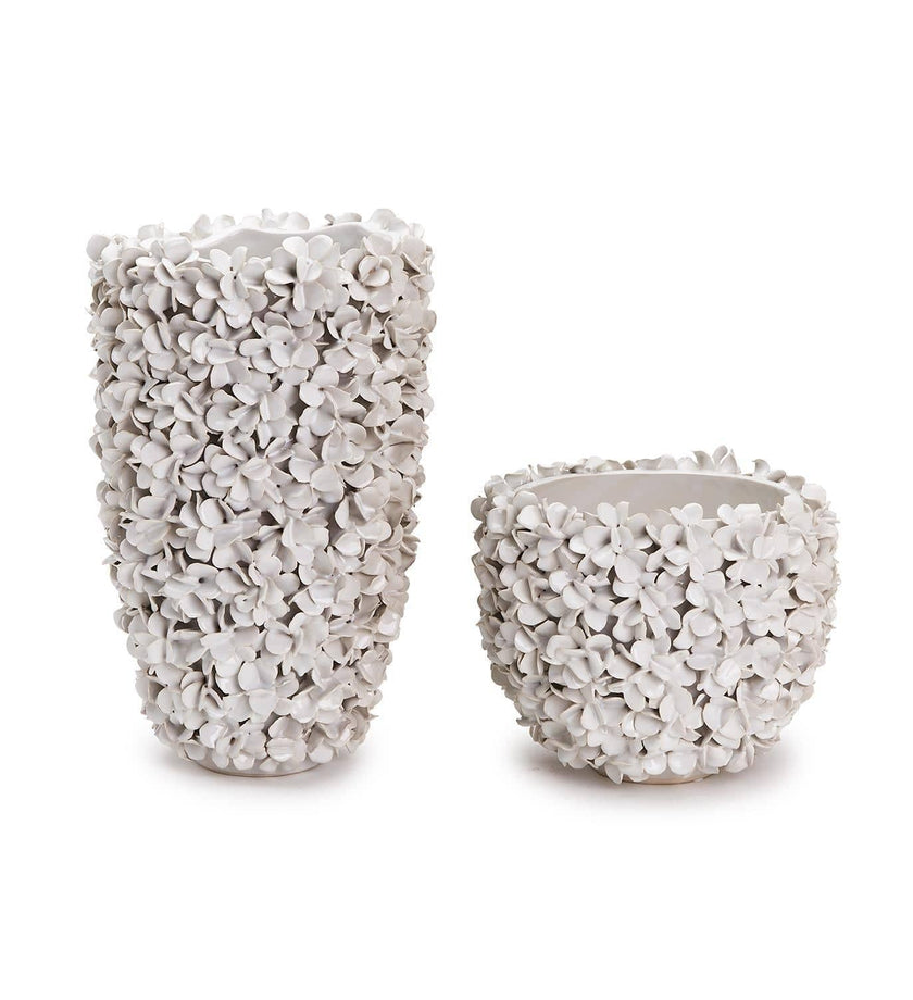 Hydrangea Petals White Planter/Vases