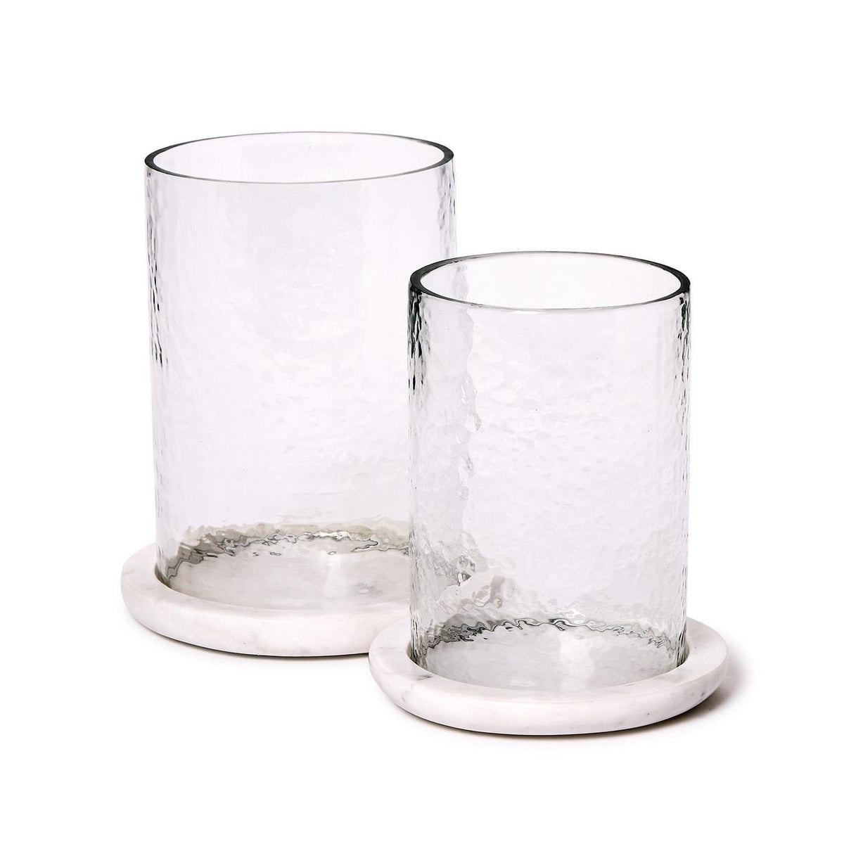 Tozai Marble Tabletop Hurricane Candle Holders