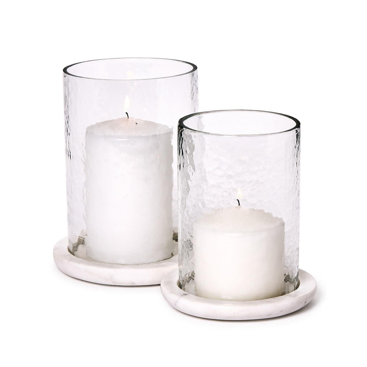 Tozai Marble Tabletop Hurricane Candle Holders