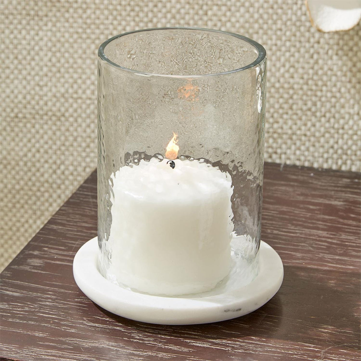 Tozai Marble Tabletop Hurricane Candle Holders