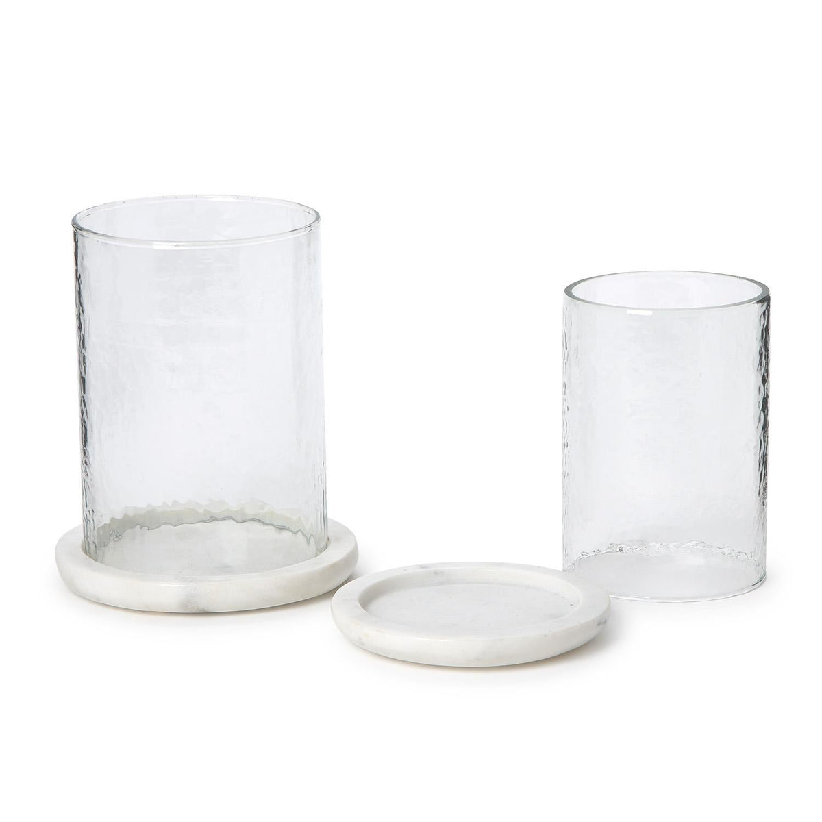 Tozai Marble Tabletop Hurricane Candle Holders