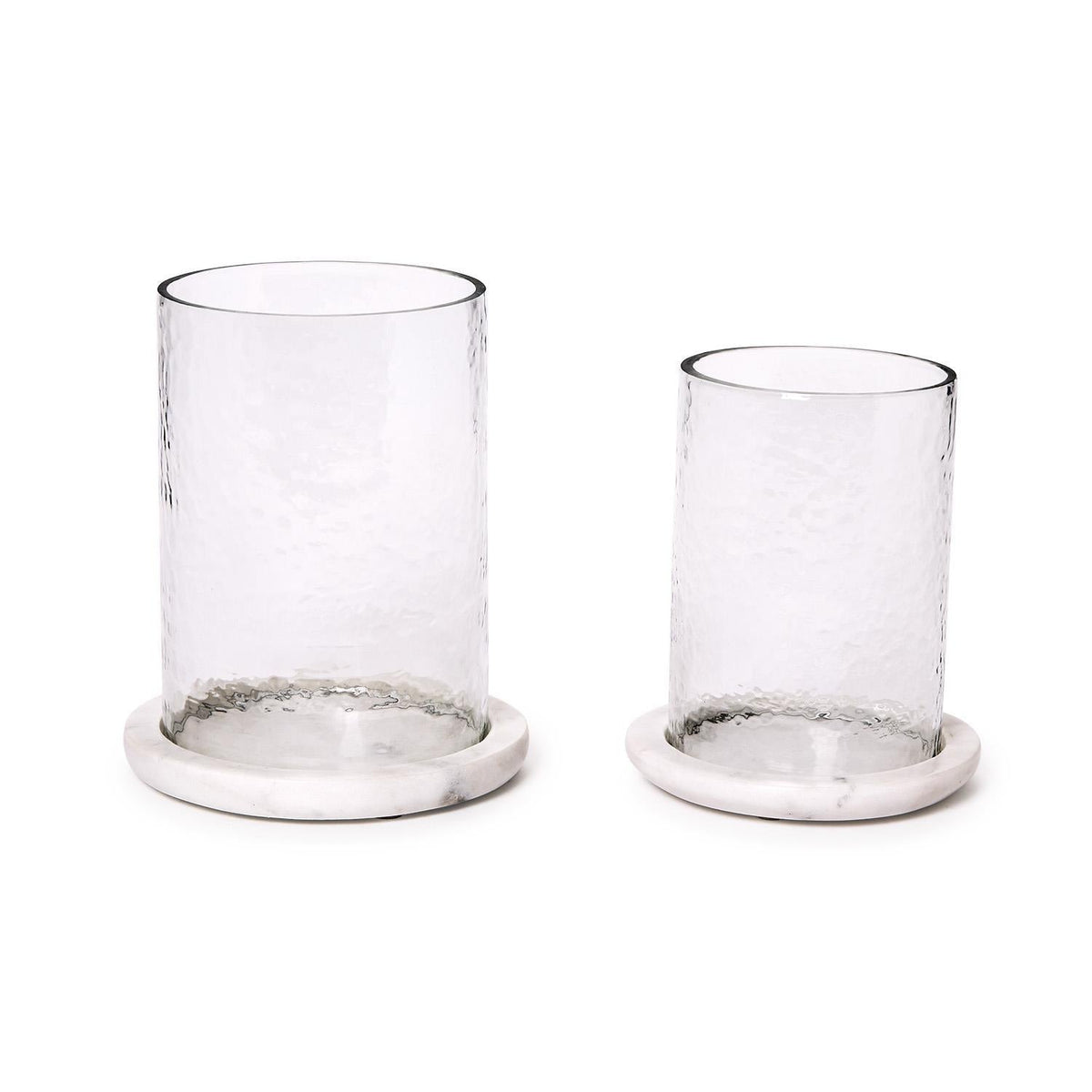 Tozai Marble Tabletop Hurricane Candle Holders
