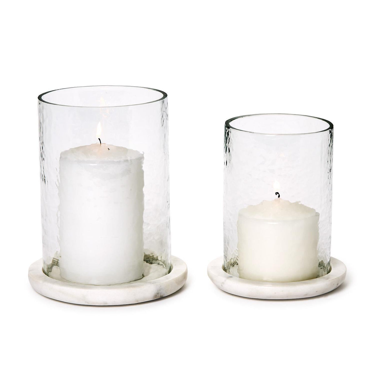 Tozai Marble Tabletop Hurricane Candle Holders