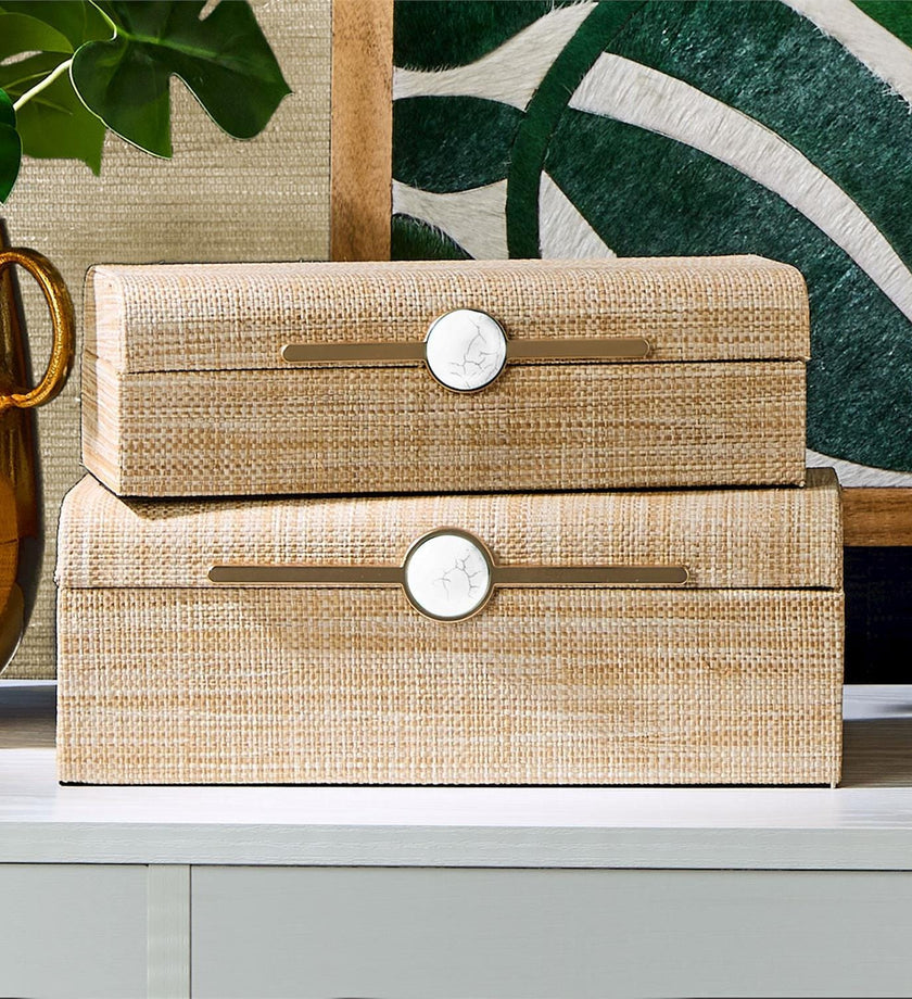 Monaco Natural Grass Decorative Boxes - secondary