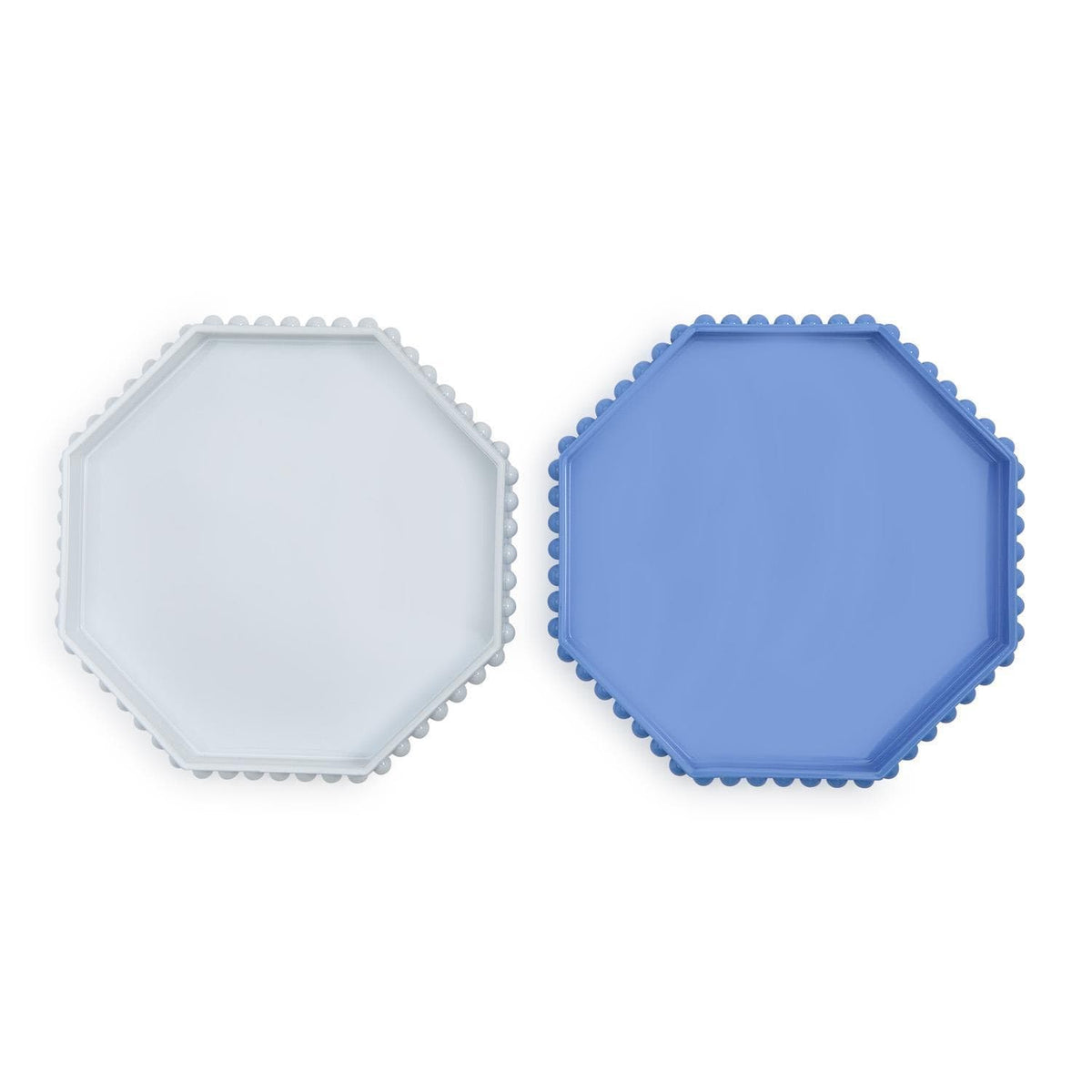 Tozai Octagonal Lacquered Tray with Hobnail Edge Decorative Trays