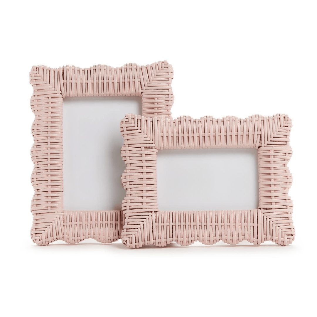 Tozai Pink Wicker Weave Photo Frame Photo Frame