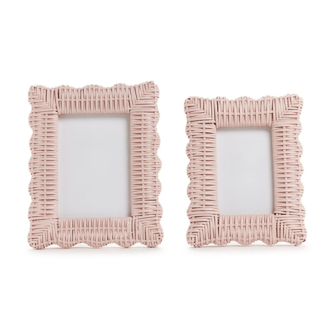 Tozai Pink Wicker Weave Photo Frame Photo Frame