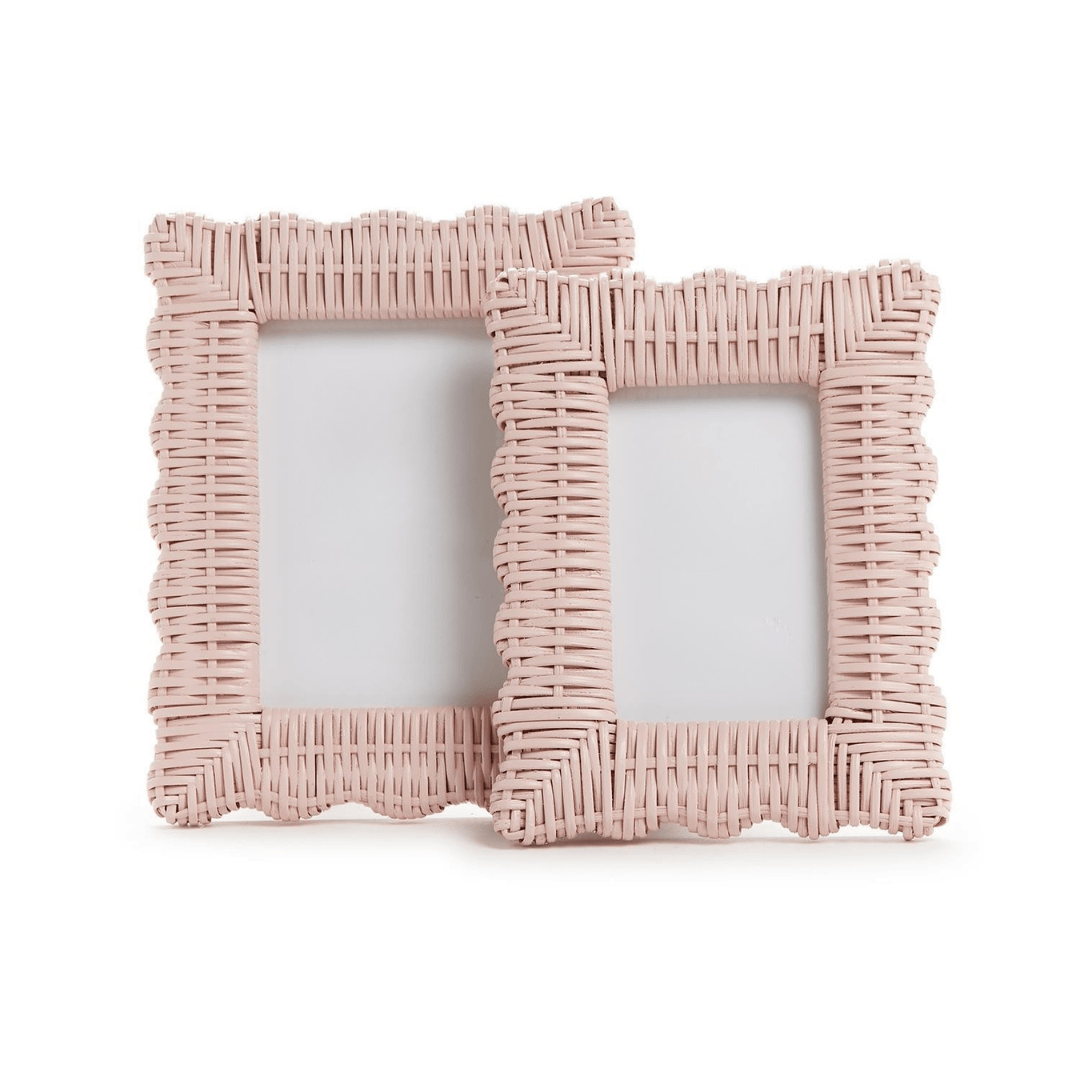 Tozai Pink Wicker Weave Photo Frame Photo Frame