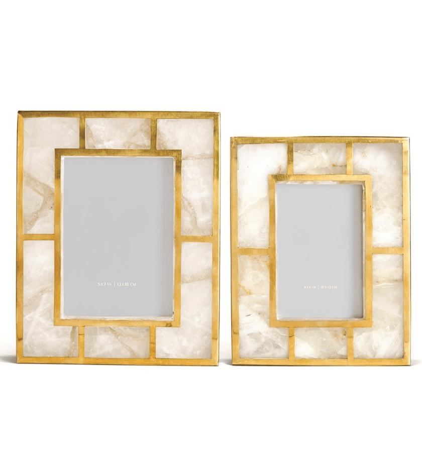 Quartz Frame with Brass Trim