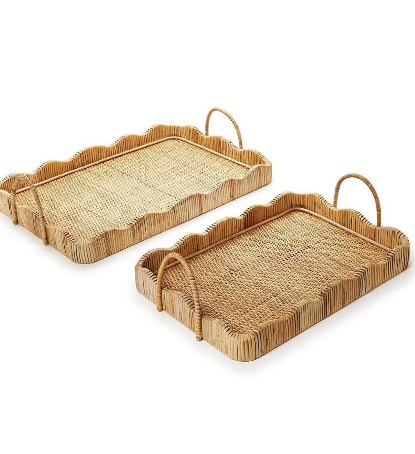 Scalloped Edge Trays with Handles - secondary