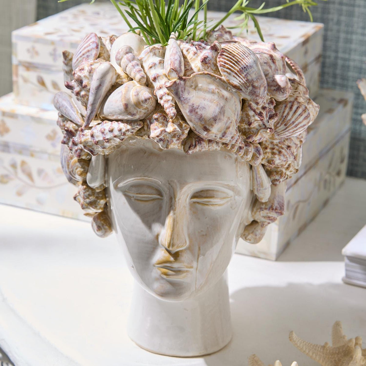 Tozai Shell Head Planter Pots & Planters CYC044