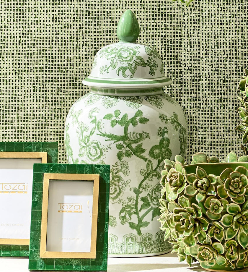 Suzhou Green and White Covered Temple Jar - secondary