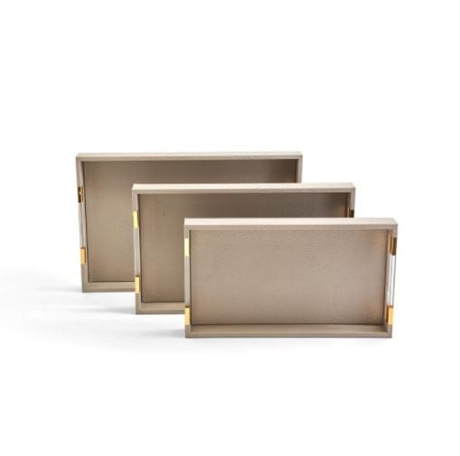 Tozai Taupe Decorative Stingray Trays Decorative Trays