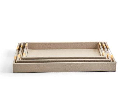 Tozai Taupe Decorative Stingray Trays Decorative Trays