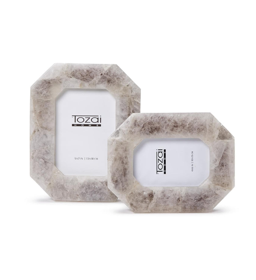 White Quartz Octagon Photo Frame - secondary