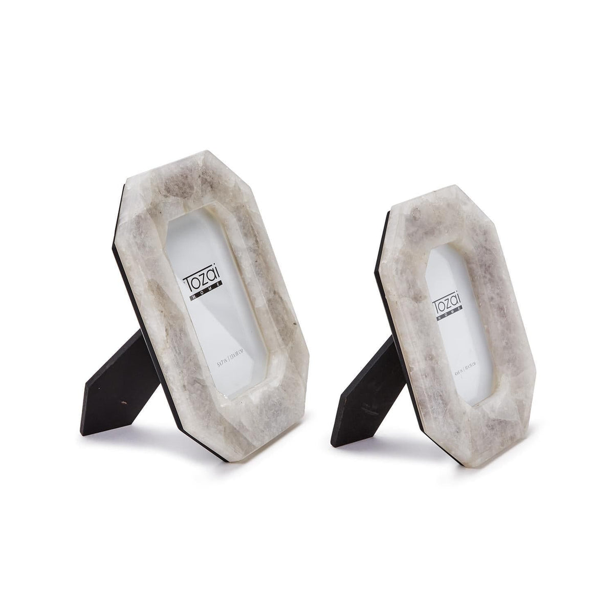 Tozai White Quartz Octagon Photo Frame Picture Frames