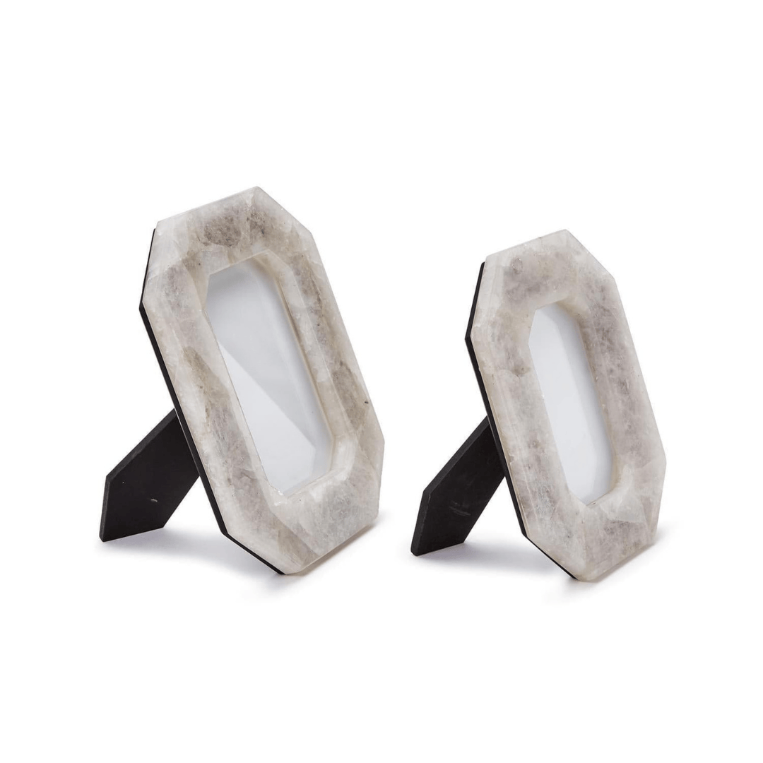 Tozai White Quartz Octagon Photo Frame Picture Frames