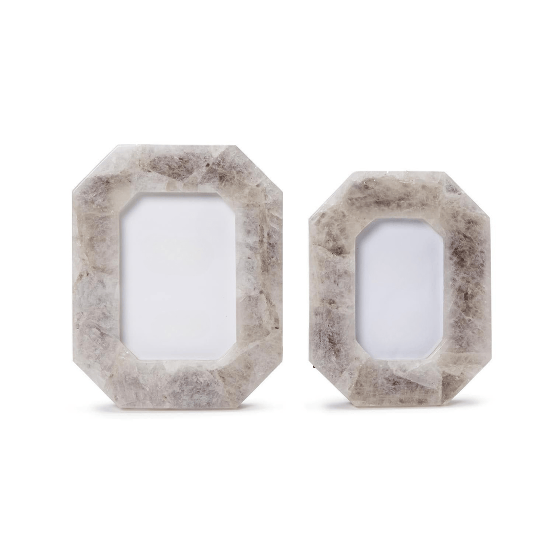Tozai White Quartz Octagon Photo Frame Picture Frames