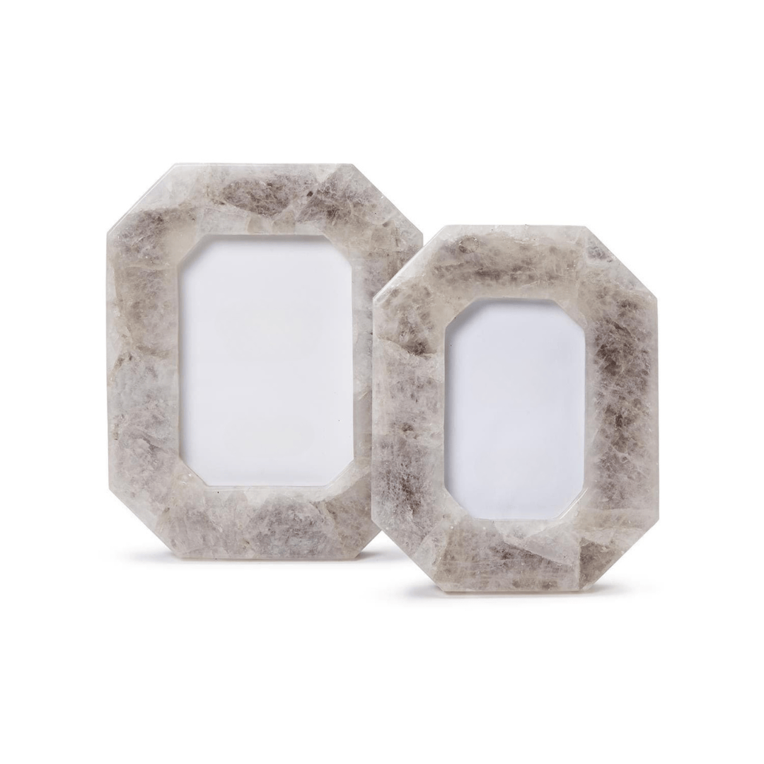 Tozai White Quartz Octagon Photo Frame Picture Frames