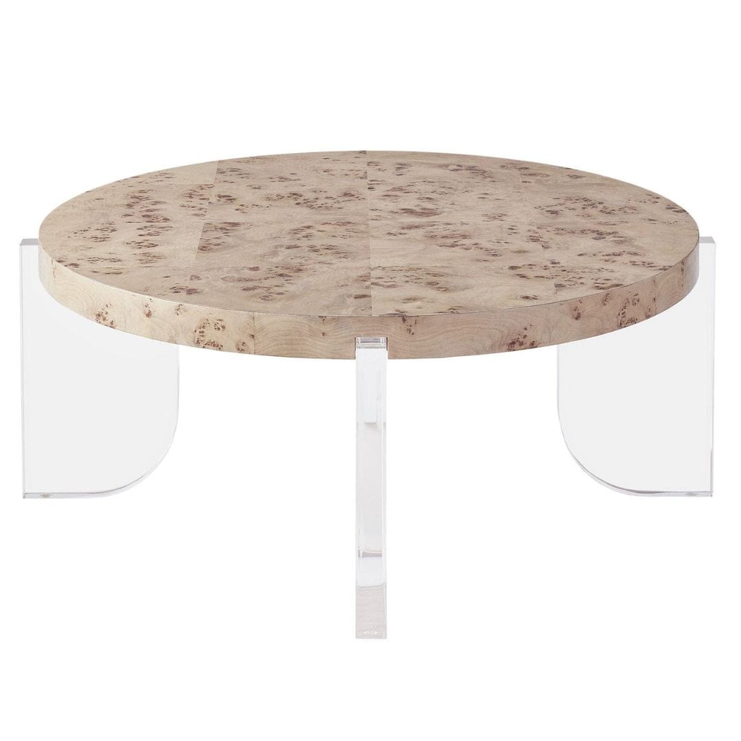 Universal Furniture Burl & Acrylic Cocktail Table Cocktail Table U195A818