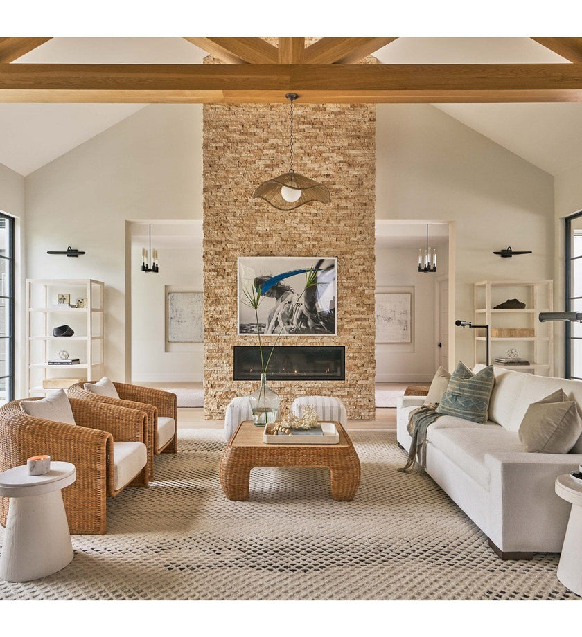 Fishbone Rattan Lounge Chair - secondary