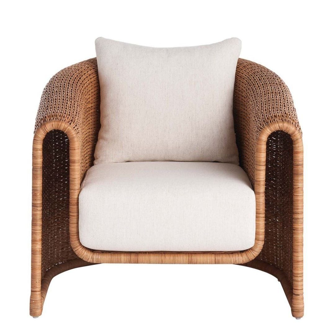 Fishbone Rattan Lounge Chair – Megan Molten