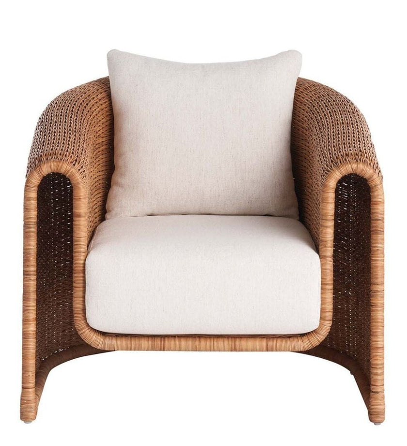 Fishbone Rattan Lounge Chair