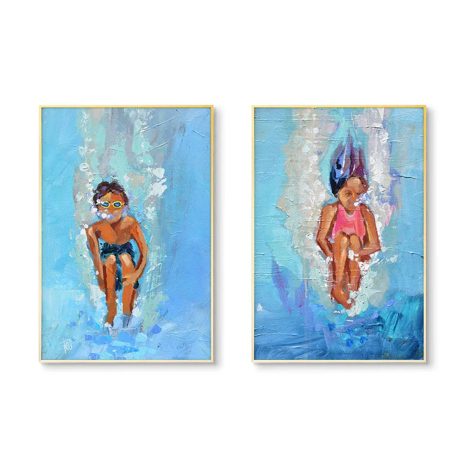 Urban Garden Make A Splash Pair by The Painted Katie Artwork