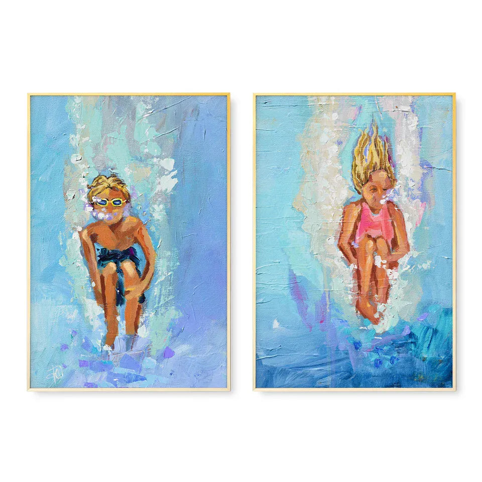 Urban Garden Make A Splash Pair by The Painted Katie Artwork