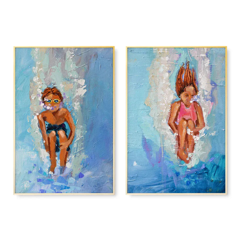 Urban Garden Paper / 8x10 / Auburn Make A Splash Pair by The Painted Katie Artwork SplashPairAuburn810Paper